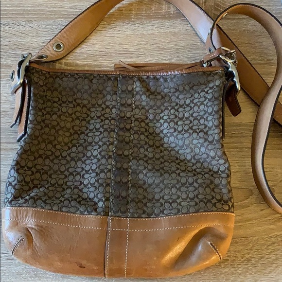 Coach Handbags - Vintage logo coach brown crossbody bag purse